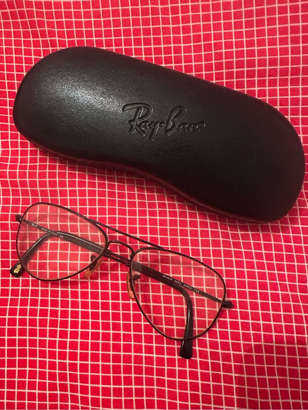 Vintage Ray-Ban Men's prescription Black Metal Frame Glasses with Black Case
